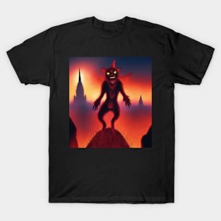 creepy zombie cat demon T-Shirt